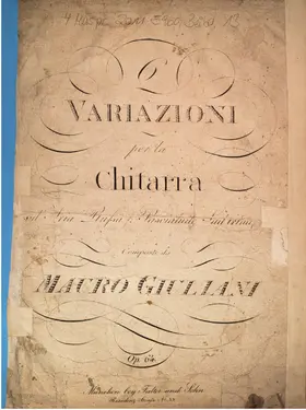 6 Variazioni per la Chitarra