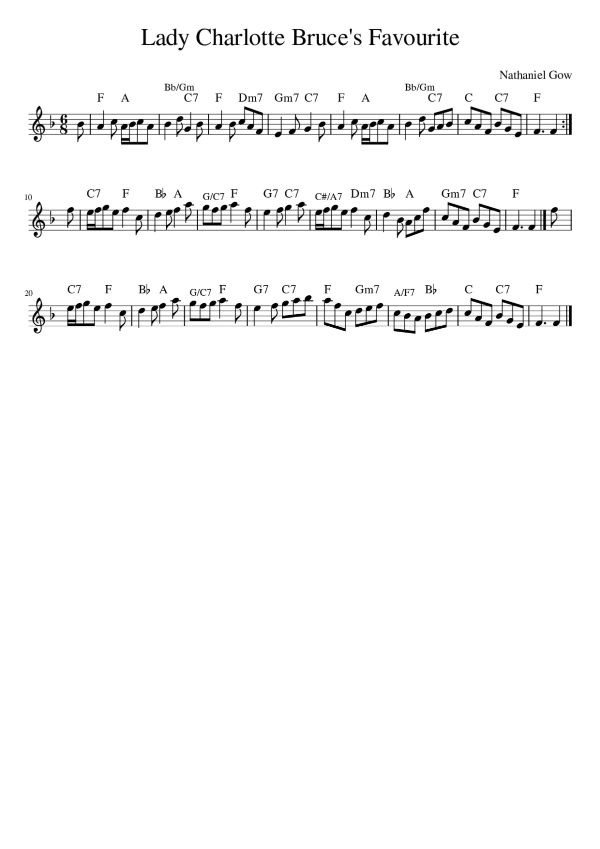 Lady Charlotte Bruce's Favourite - Page 1