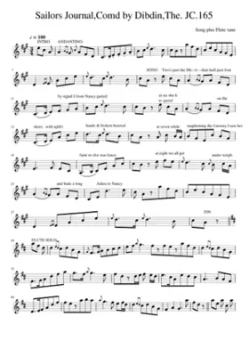 Sailors JournalComd by DibdinThe. JC.165