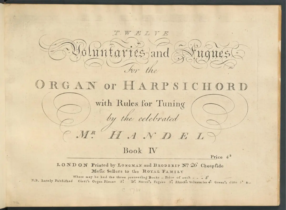 Twelve Voluntaries and Fugues for the Organ or Harpsichord - Page 1