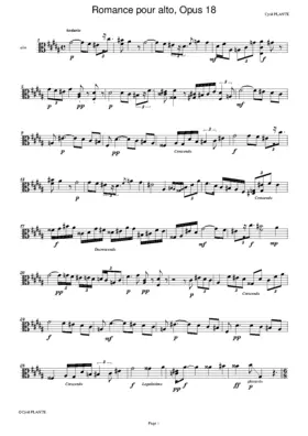 2 Romances for Viola Solo