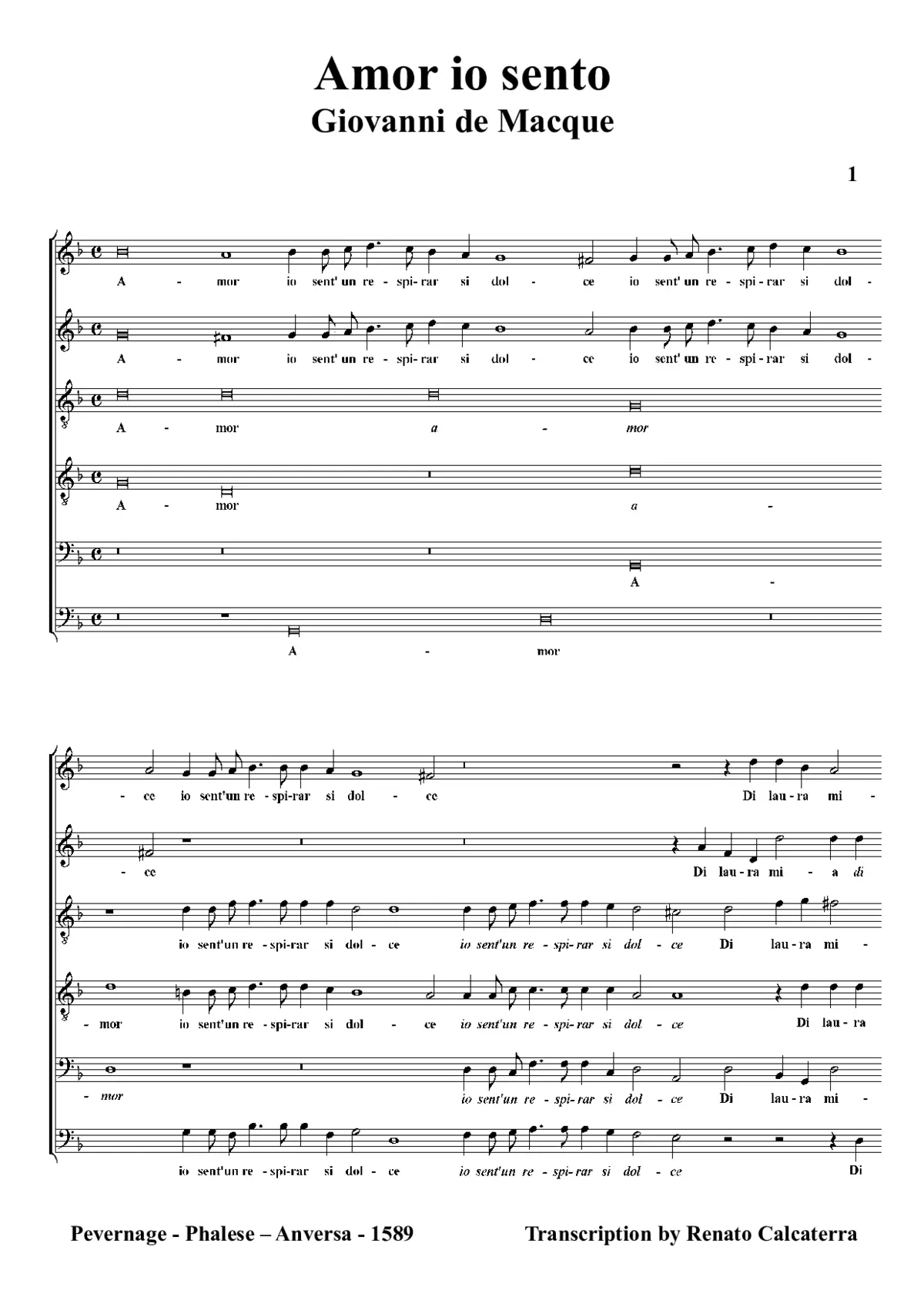 Amor io sento - Page 1