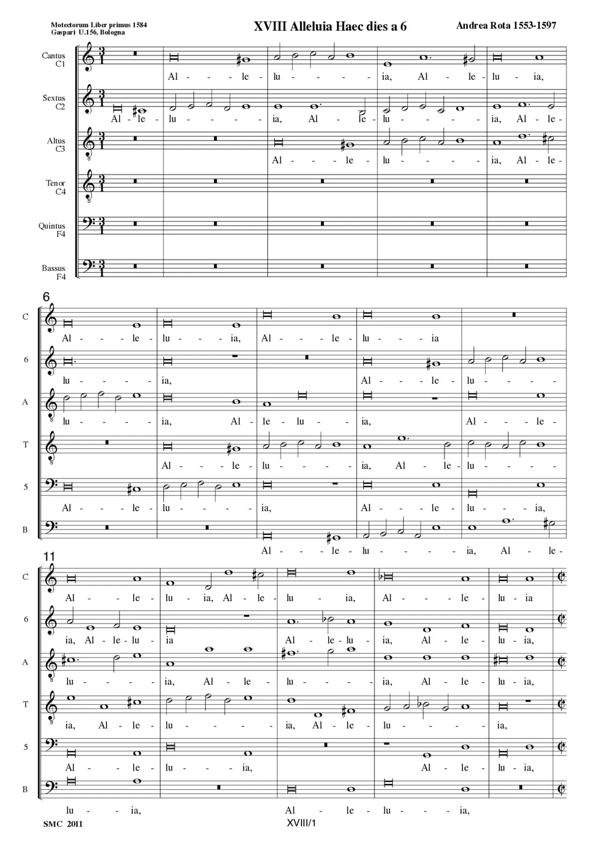 Alleluia Haec dies a 6 - Page 1