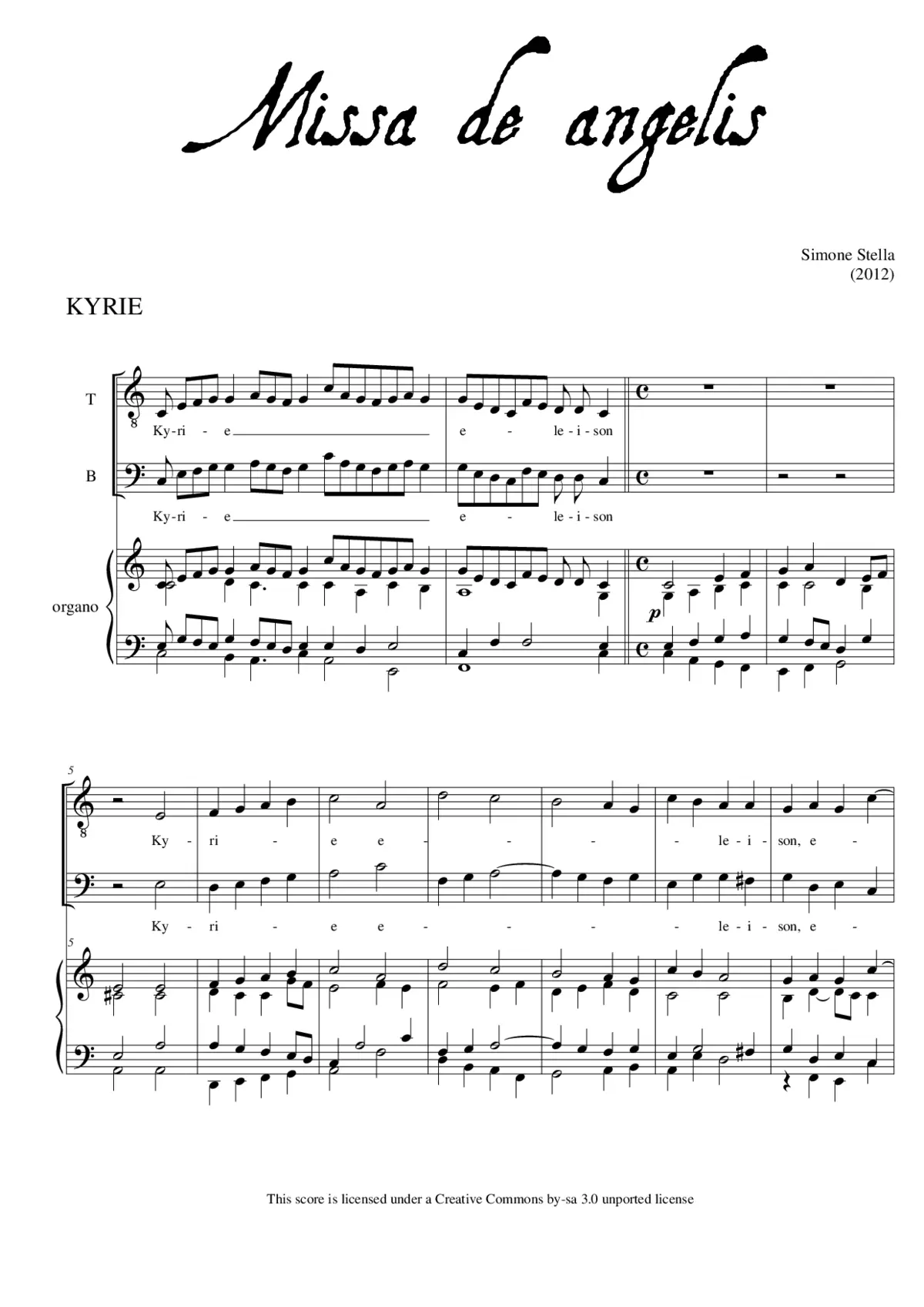 Missa de Angelis - Page 1
