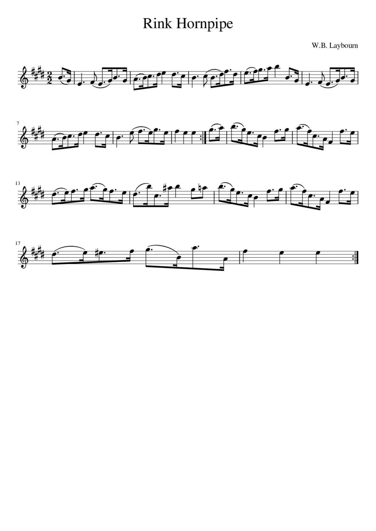 Rink Hornpipe - Page 1