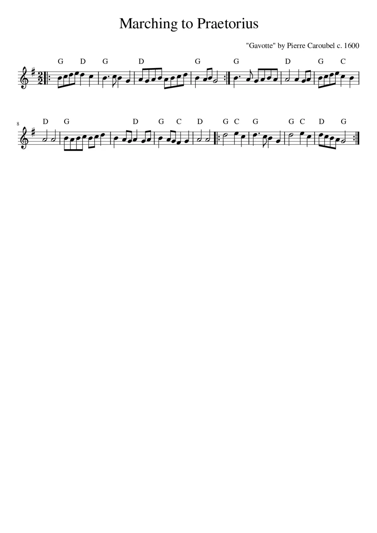 Marching to Praetorius - Page 1