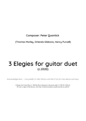 Three Elegies for Guitar Duet
