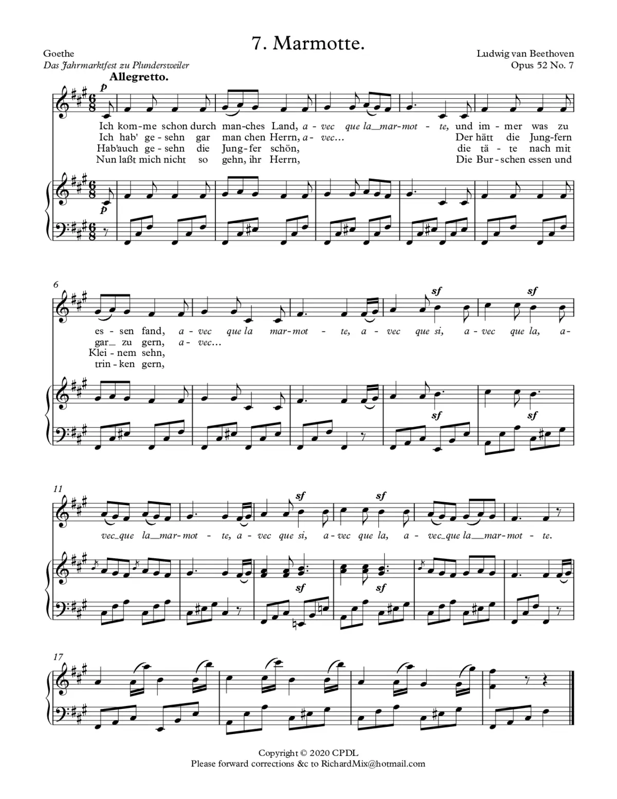 Marmotte, Op. 52 No. 7 - Page 1