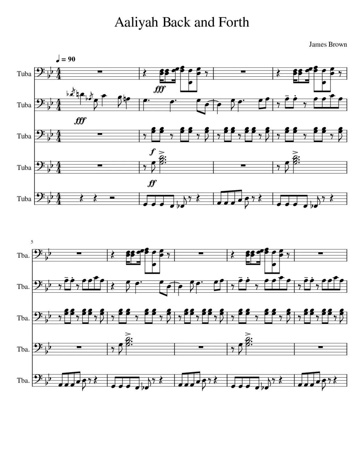 Aaliyah Back and Forth Tuba Fanfare - Page 1