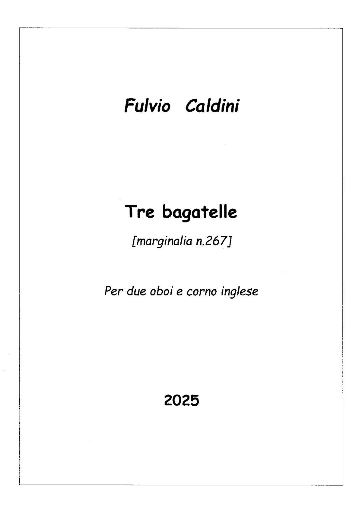 3 Bagatelle - Page 1