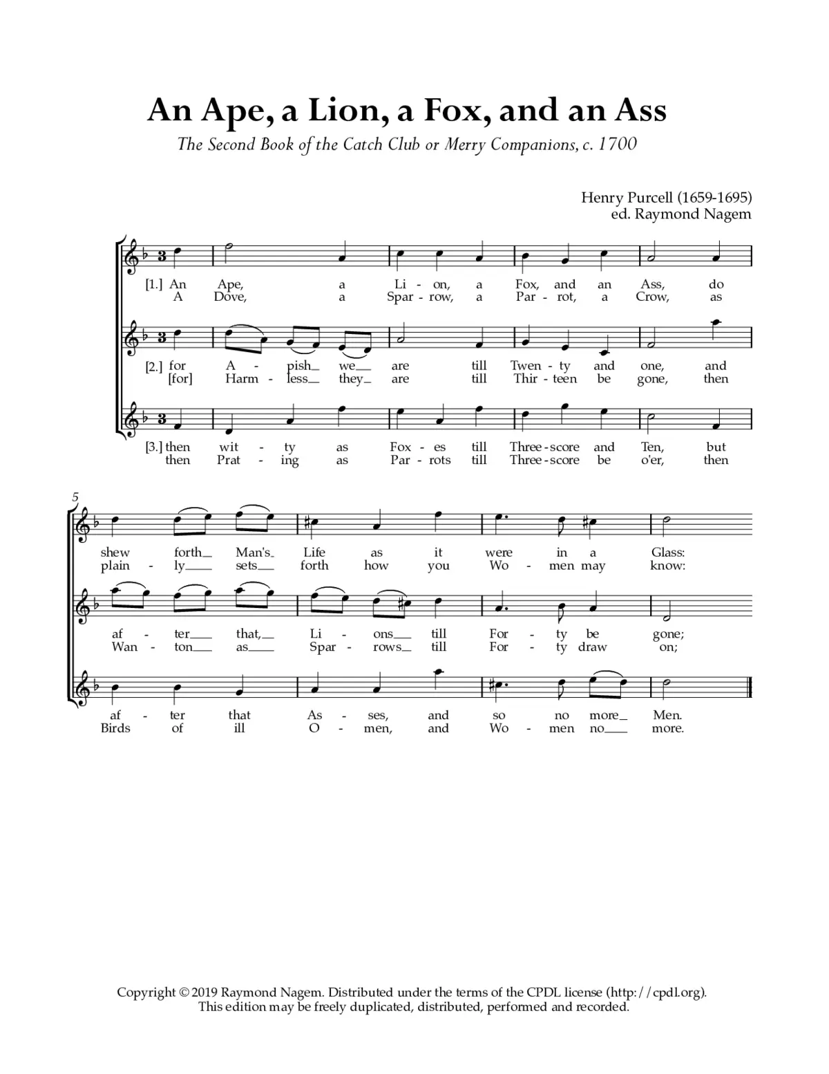 An ape, a lion, a fox and an ass, Z 241 - Page 1