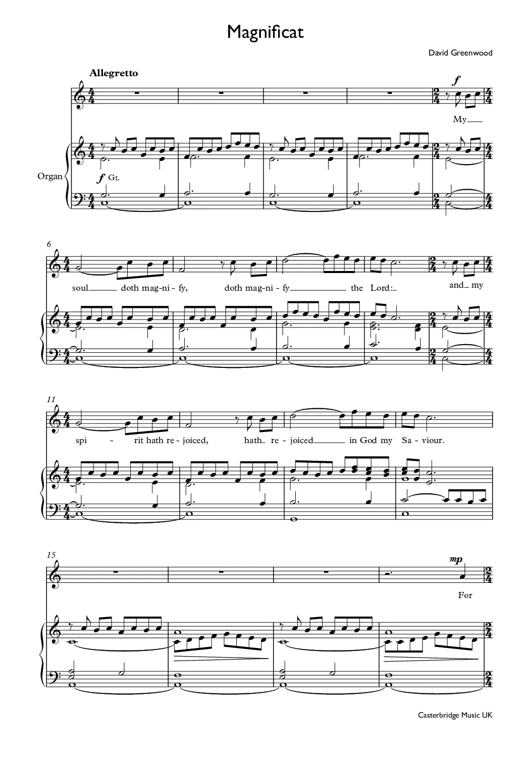 Evening Service in C - Page 1