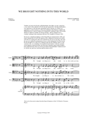 We brought nothing into this world