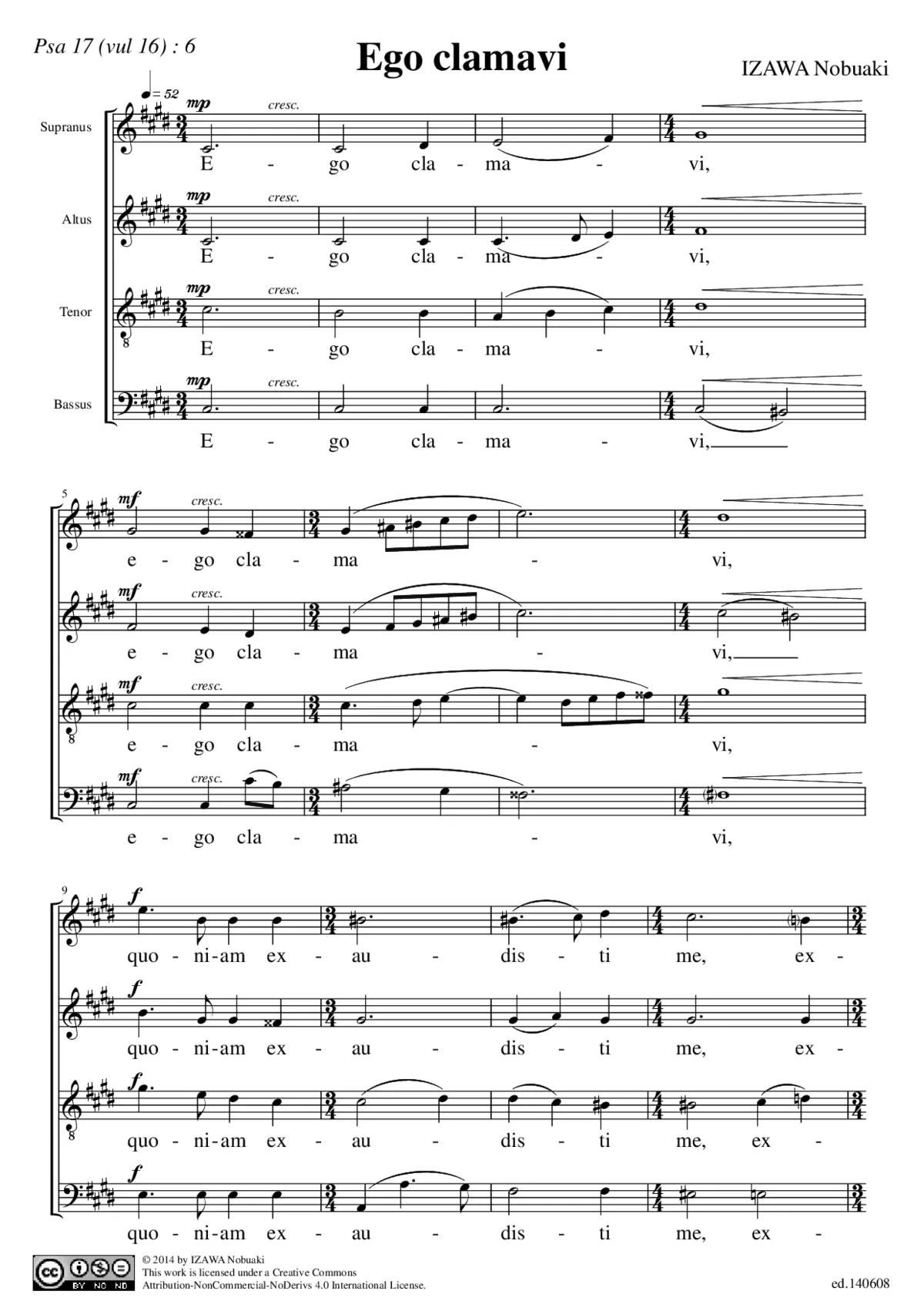 Ego clamavi - Page 1