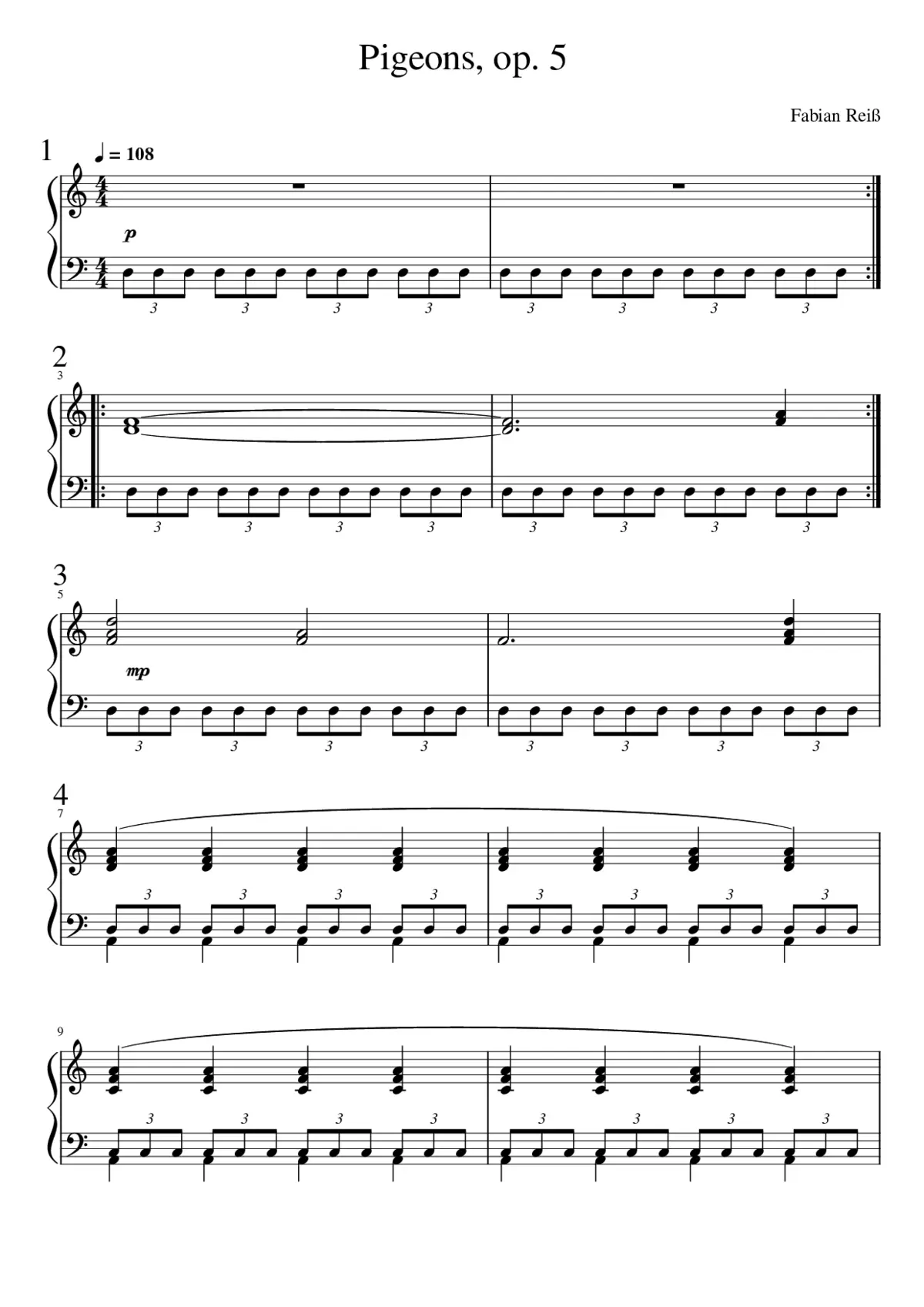 Pigeons op. 5 - Page 1