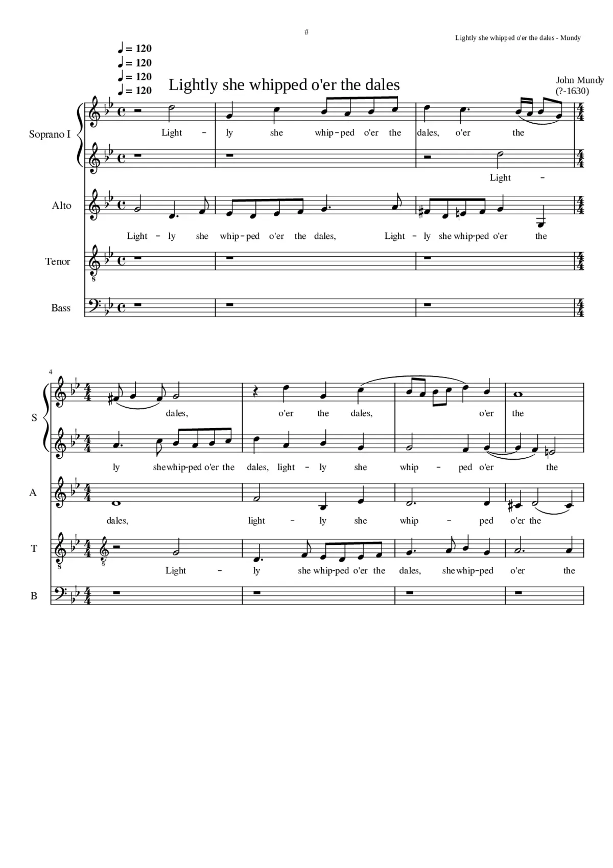 Lightly she whipped o'er the dales - Page 1