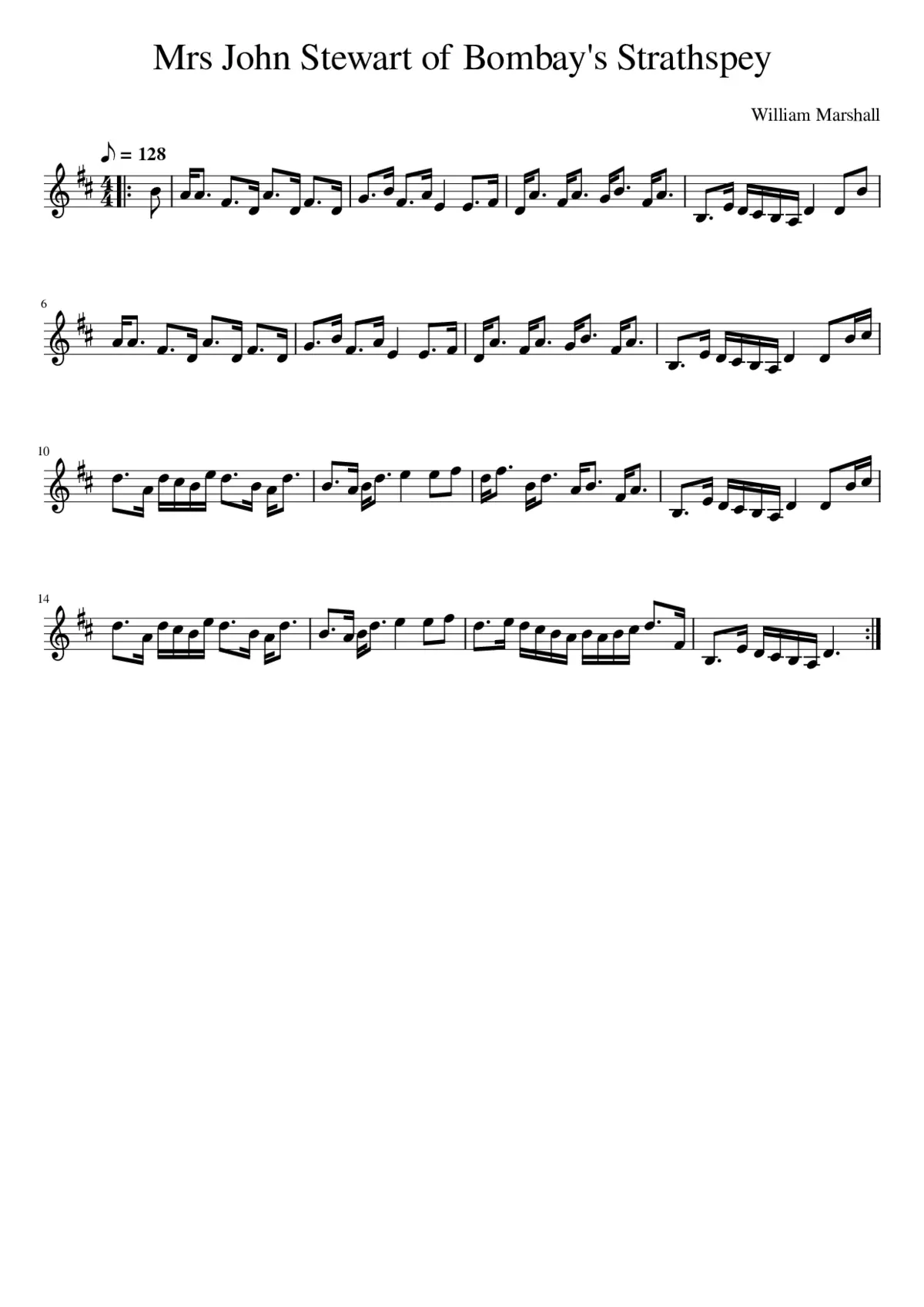 Mrs John Stewart of Bombay's Strathspey - Page 1