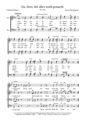 Du, Herr, der alles wohl gemacht