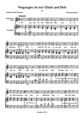 Vergangen ist mir Glück und Heil