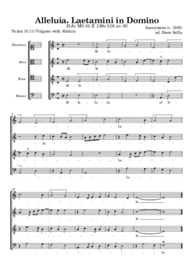 Alleluia. Laetamini in Domino