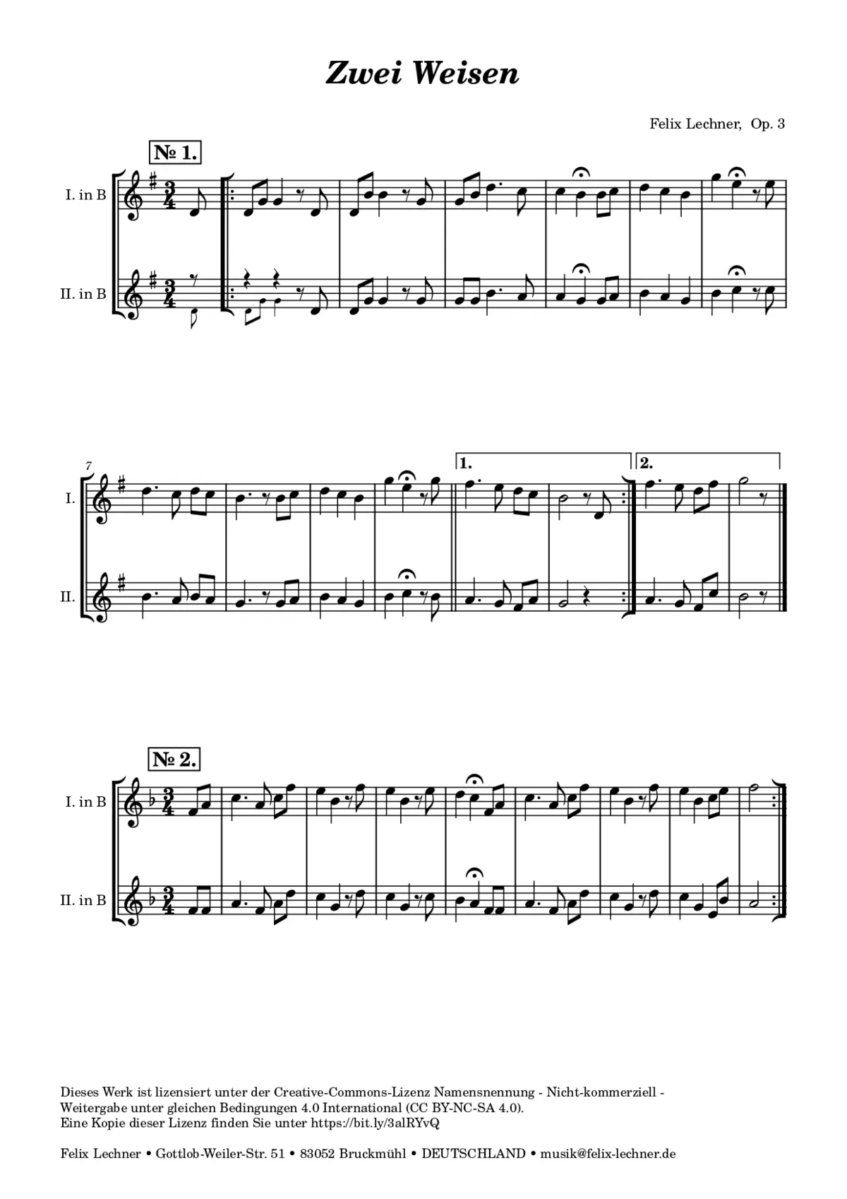 Zwei Weisen - Page 1