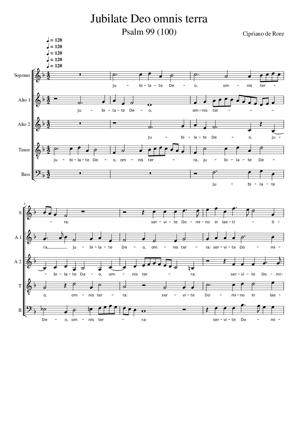 Jubilate Deo omnis terra - Page 1