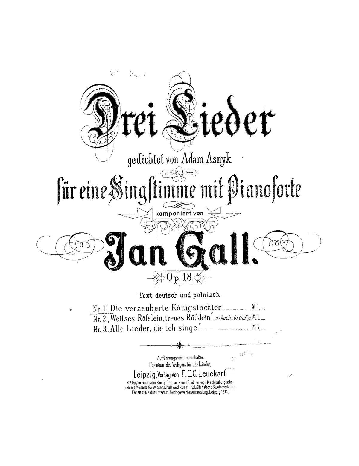 3 Lieder - Page 1