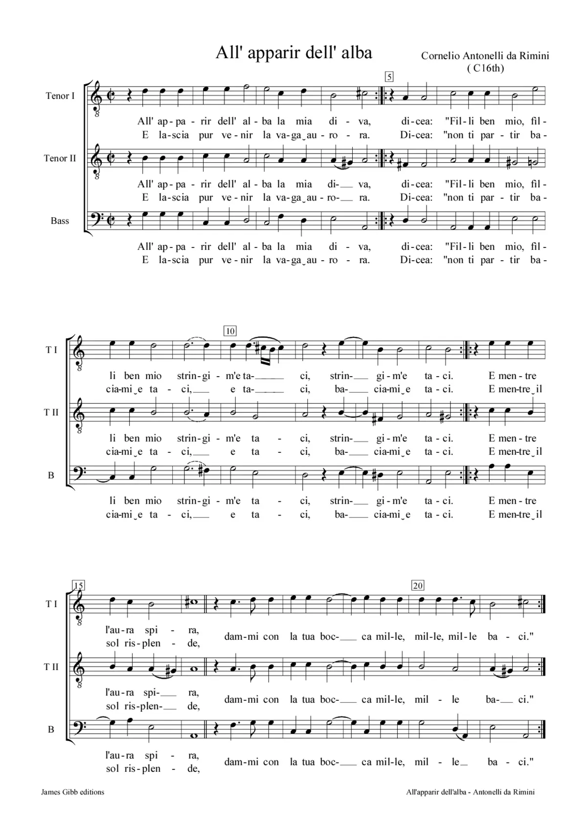 All' apparir dell' alba - Page 1