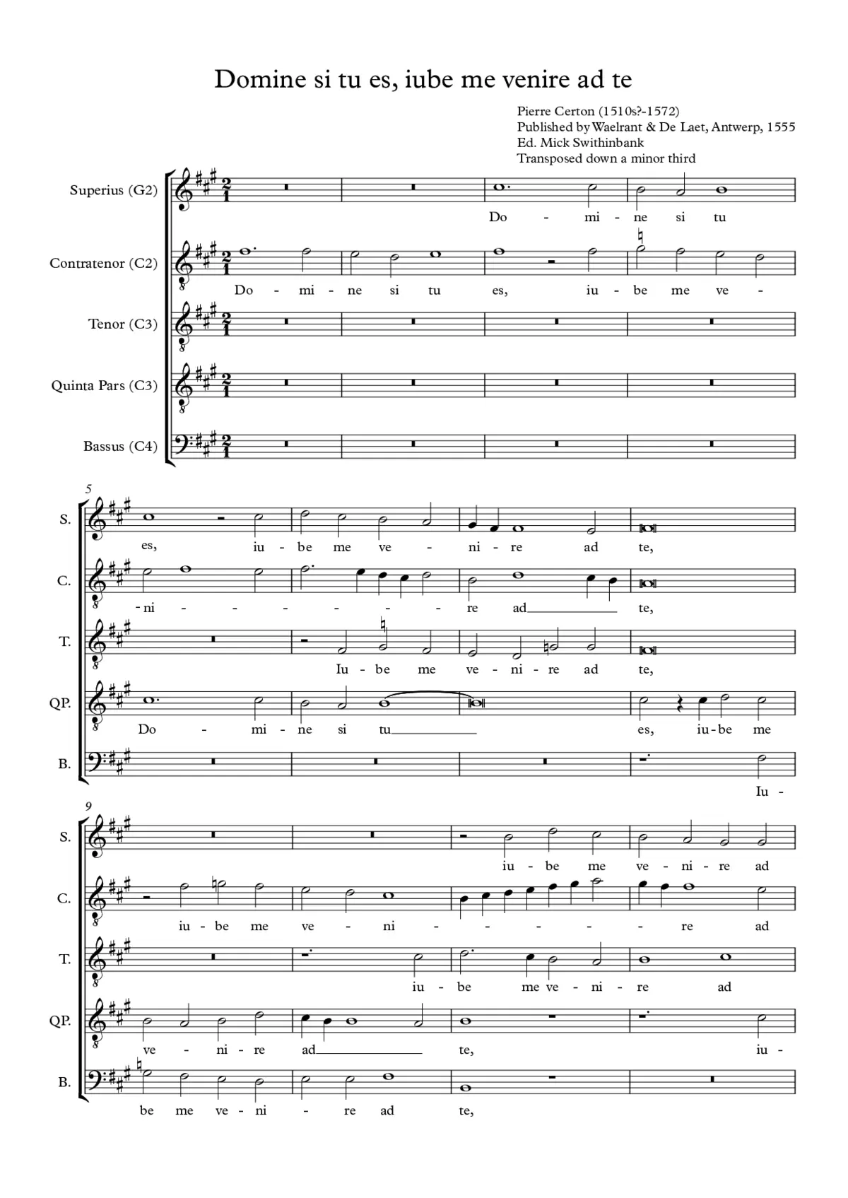 Domine si tu es - Page 1