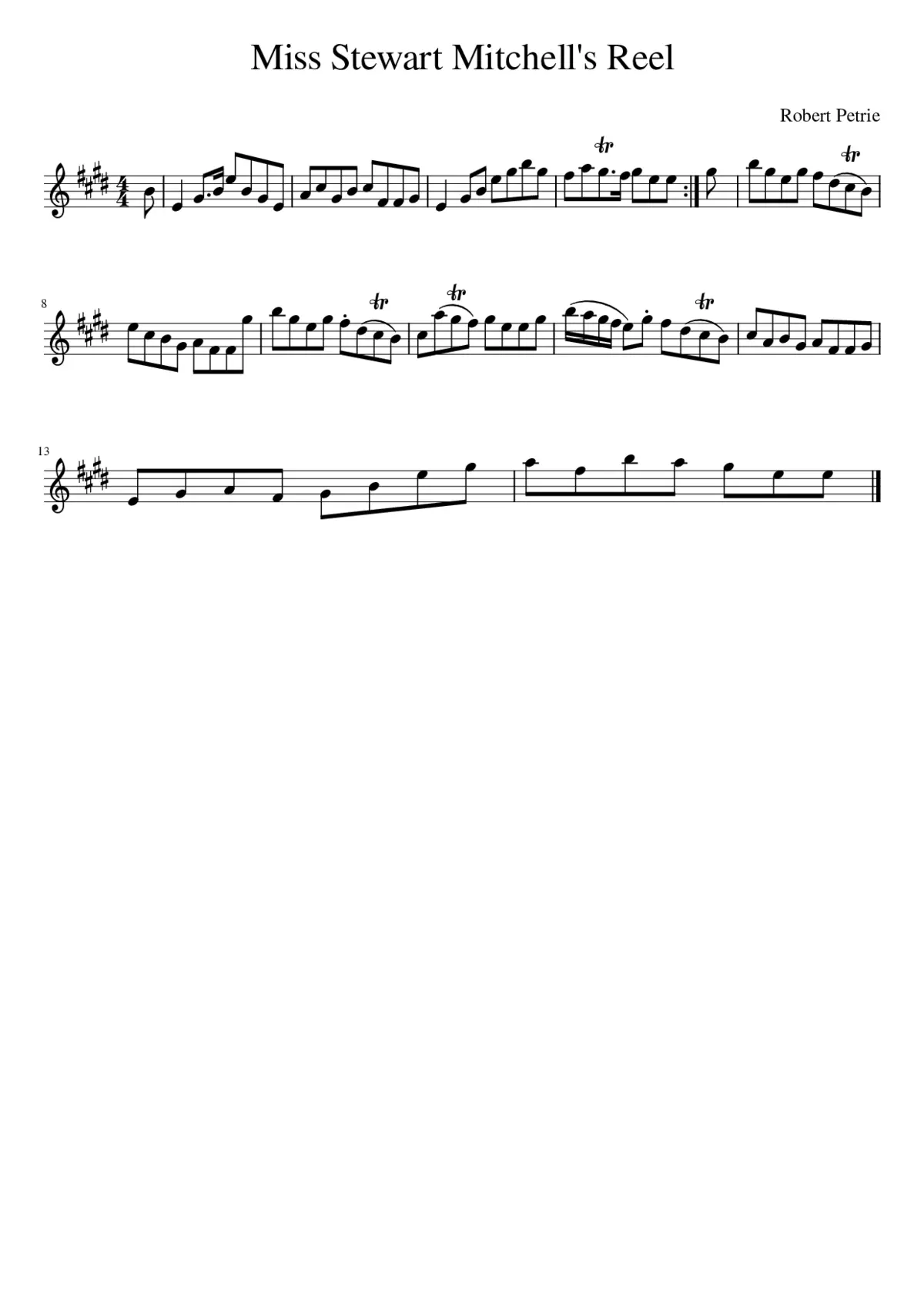 Miss Stewart Mitchell's Reel - Page 1