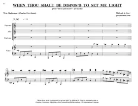 When thou shalt be dispos'd to set me light