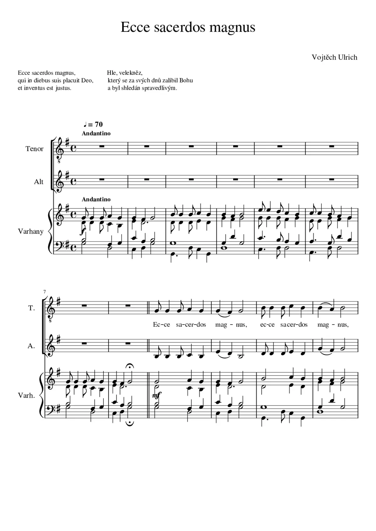 Ecce sacerdos magnus - Page 1
