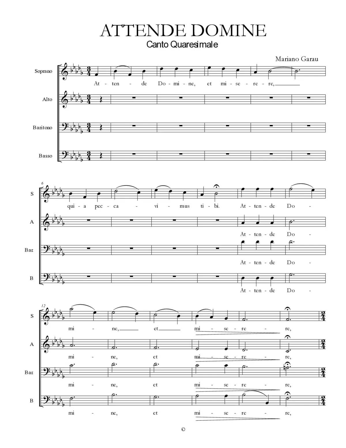 Attende Domine - Page 1