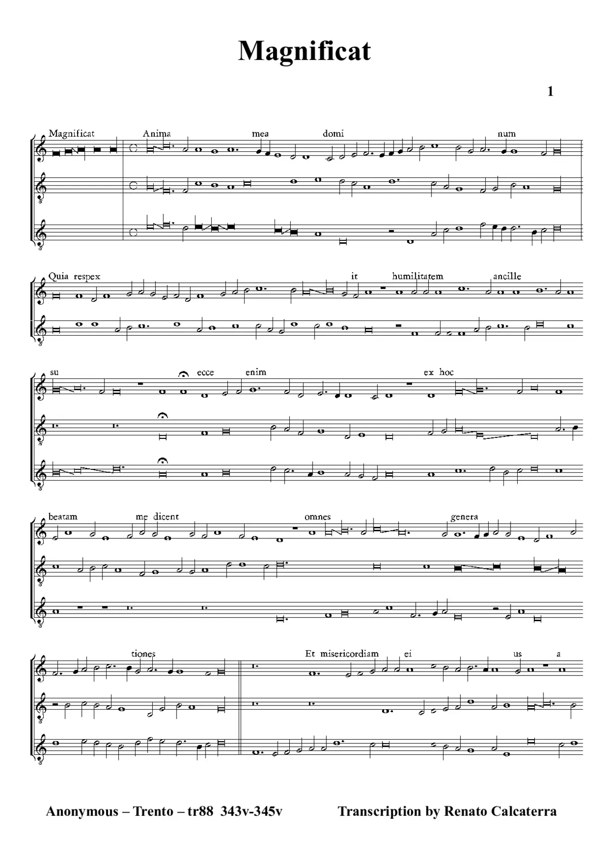 Magnificat (tr88) VI - Page 1