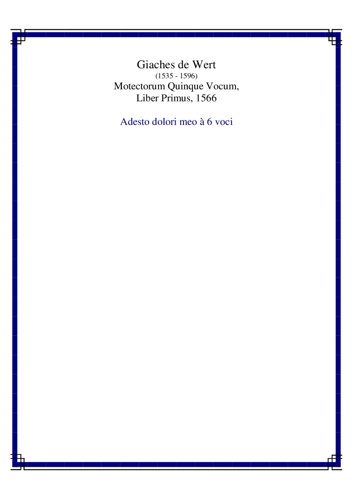Adesto dolori meo, o Deus - Page 1