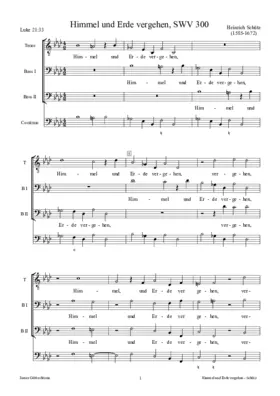 Himmel und Erde vergehen, SWV 300