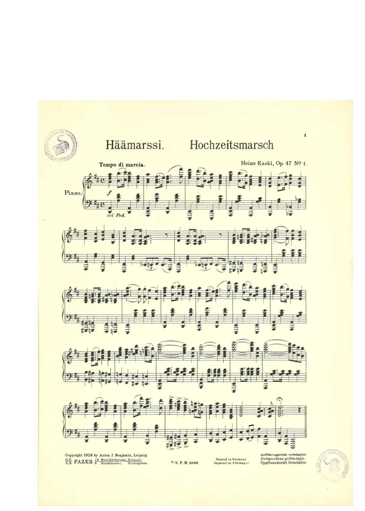 3 Piano Pieces - Page 1