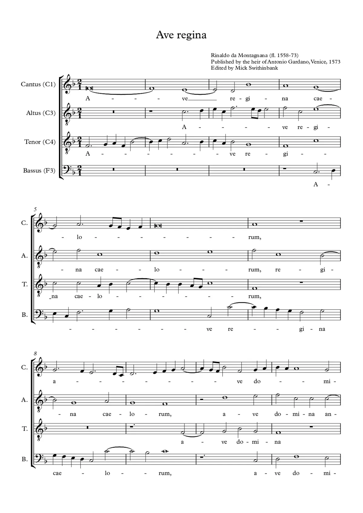 Ave regina - Page 1