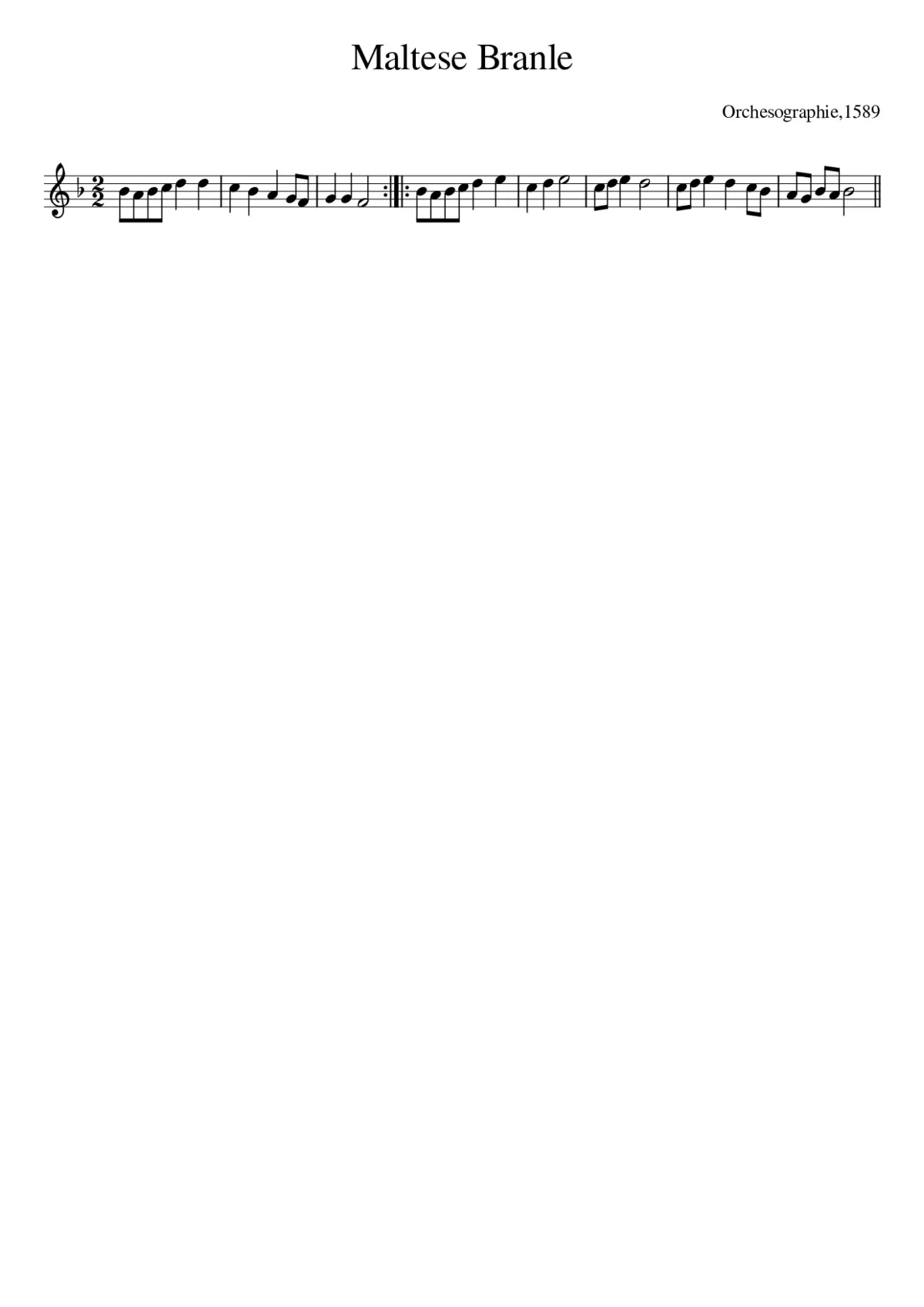 Maltese Branle - Page 1
