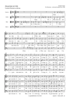 Pseaume XCVIII Chantez à Dieu