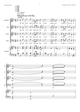 Magnificat and Nunc dimittis in B flat