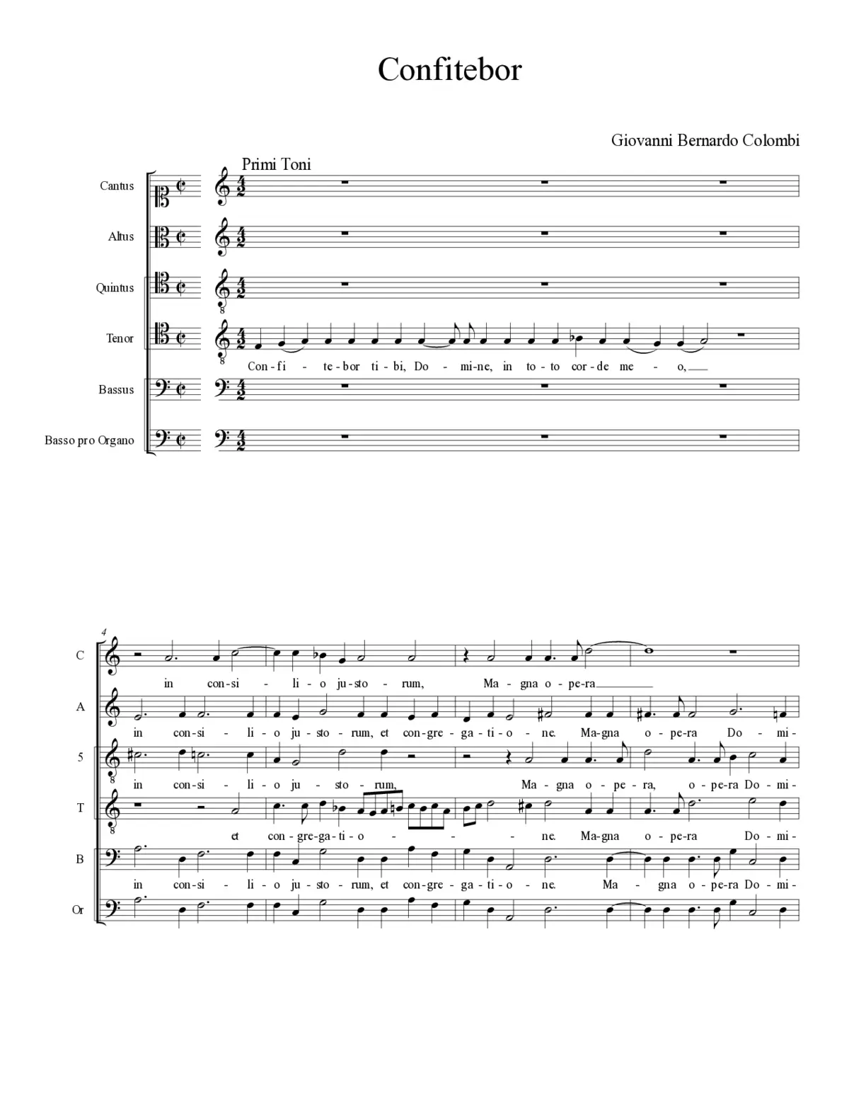 Confitebor - Page 1
