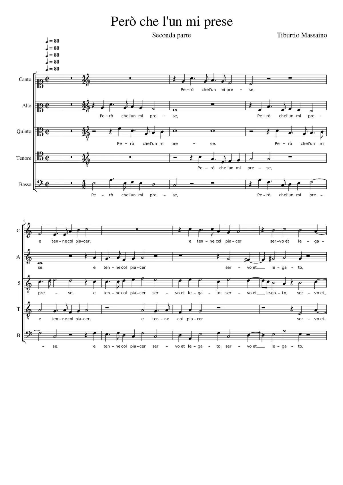 Però che l'un mi prese - Page 1