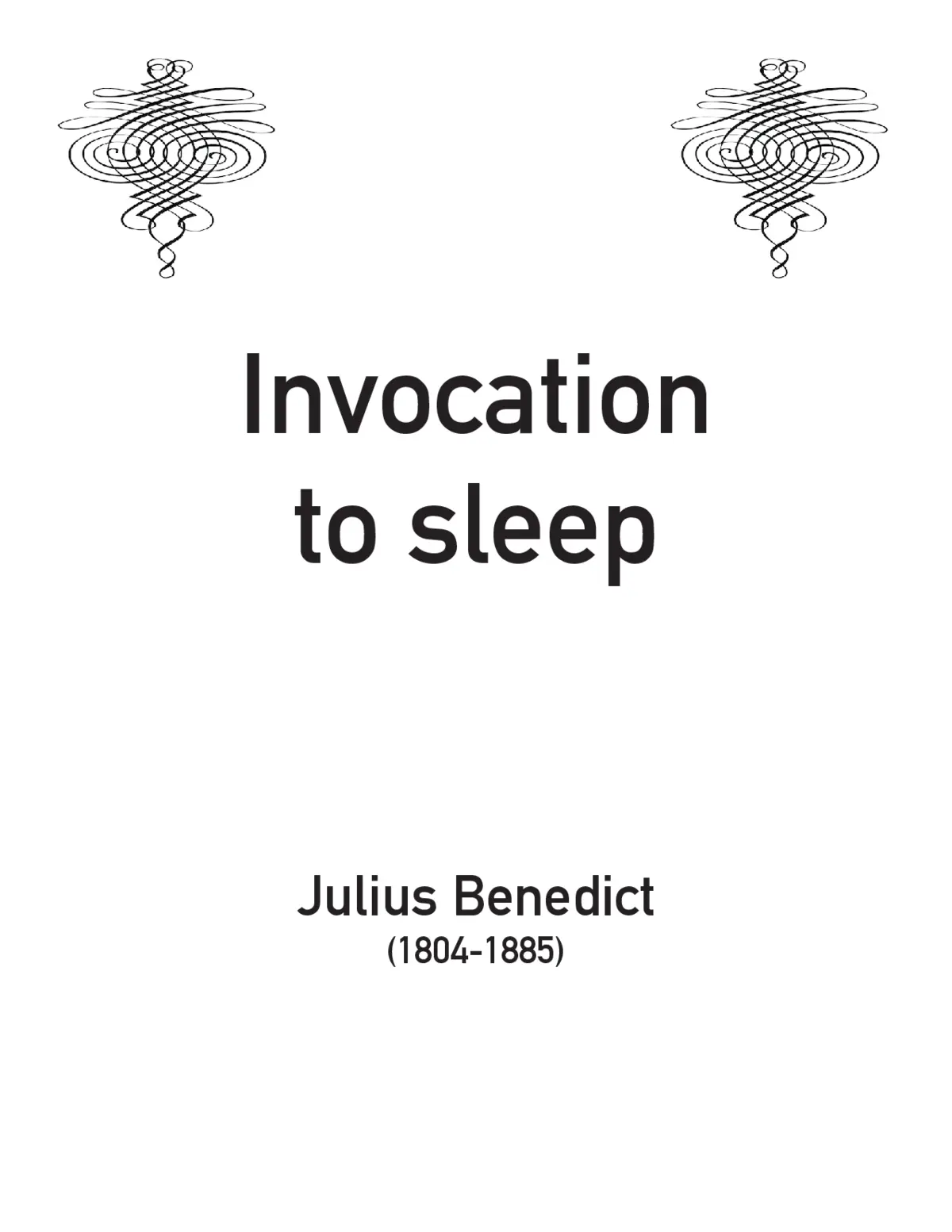 Invocation to Sleep - Page 1