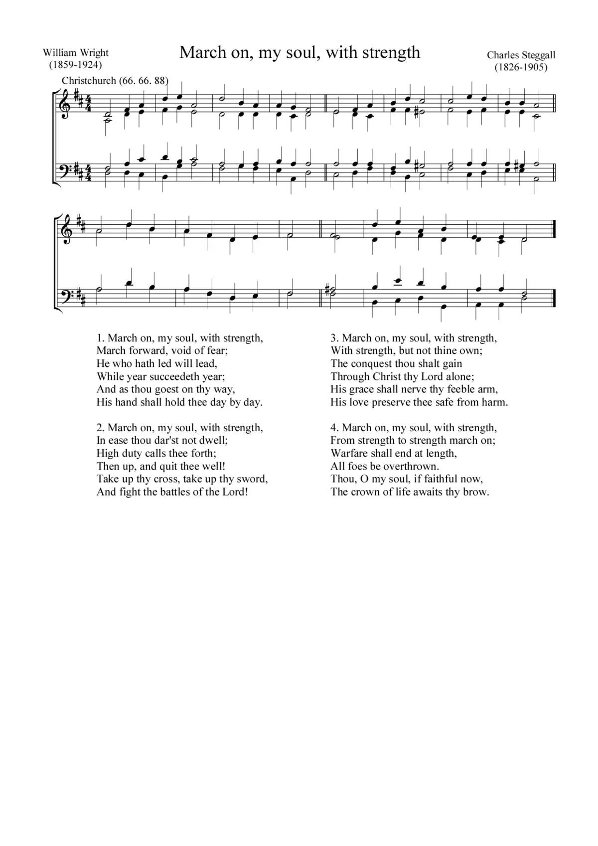 March on, my soul, with strength - Page 1