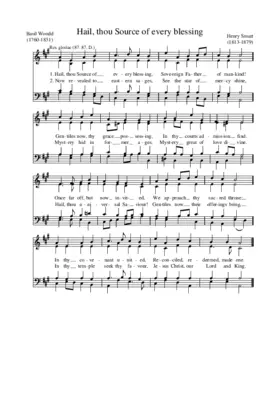 Hail, thou source of every blessing
