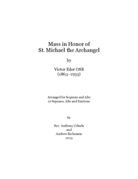 Mass in honor of St. Michael the Archangel