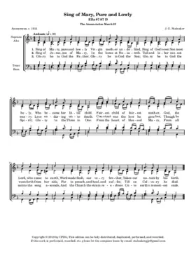 Sing of Mary, pure and lowly