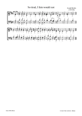 So tired, I fain would rest