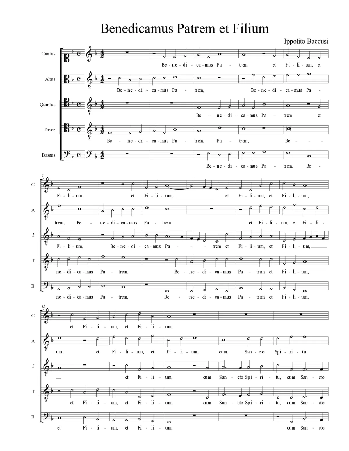 Benedicamus Patrem et Filium - Page 1